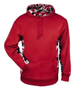 Badger Womens Camo C/B Sublimated Performance Fleece Hood