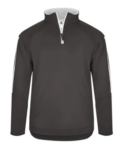 Badger Mens Sideline Fleece 1/4 Zip Fleece Hood