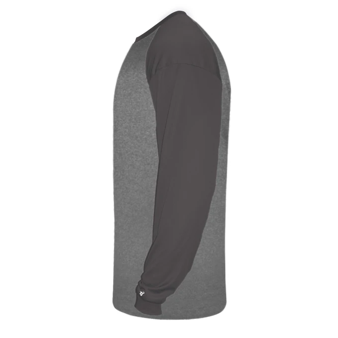 Badger Mens Tonal Sport Heather Long Sleeve Tee - Image 2