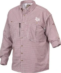 Drake Texas A&M Plaid Wingshooter's Shirt Long Sleeve