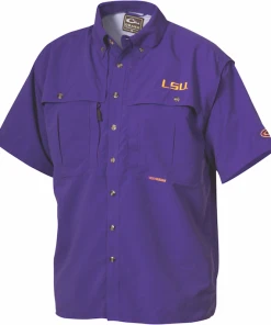 Drake LSU Cotton Wingshooter's Shirt Short Sleeve