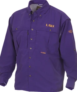 Drake LSU Cotton Wingshooter's Shirt Long Sleeve