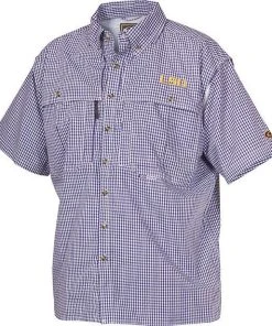 Drake LSU Plaid Wingshooter's Shirt Short Sleeve
