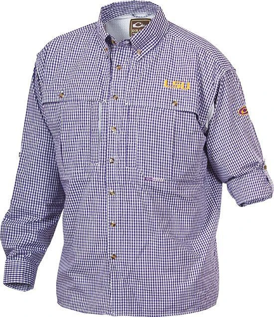 Drake LSU Plaid Wingshooter's Shirt Long Sleeve