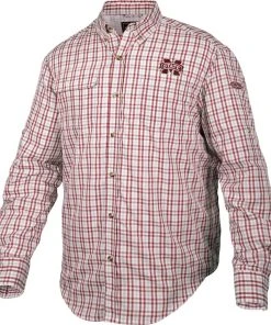 Drake Mississippi State Gingham Plaid Wingshooter's Shirt L/S