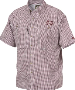 Drake Mississippi State Plaid Wingshooter's Shirt Short Sleeve