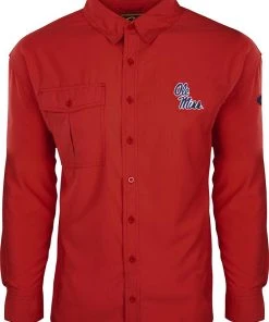 Drake Ole Miss L/S Flyewight Shirt