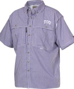 Drake TCU Plaid Wingshooter's Shirt Short Sleeve