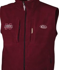 Drake Mississippi State Windproof Fleece Vest