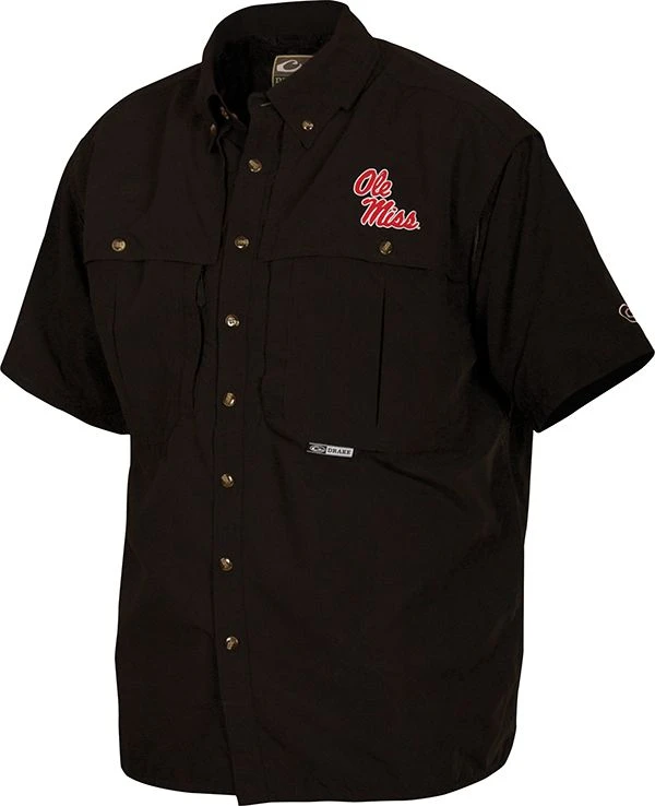 Drake Ole Miss Vented Short Sleeve Wingshooter's Shirt - Image 4