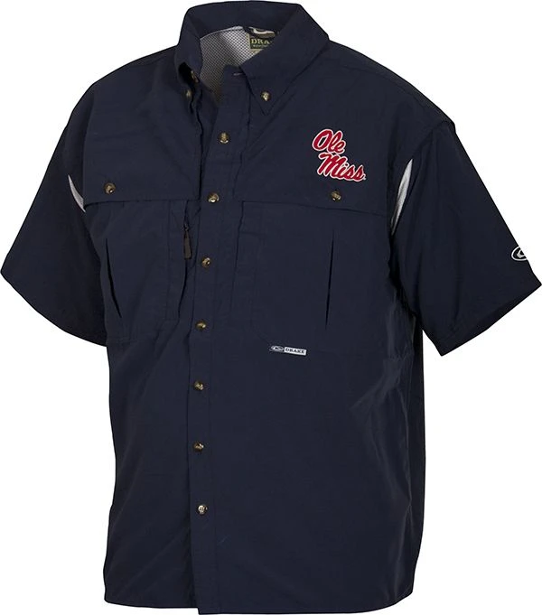 Drake Ole Miss Vented Short Sleeve Wingshooter's Shirt - Image 2