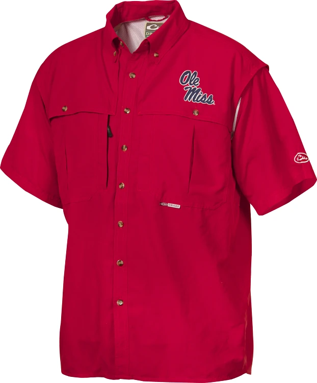 Drake Ole Miss Vented Short Sleeve Wingshooter's Shirt - Image 3