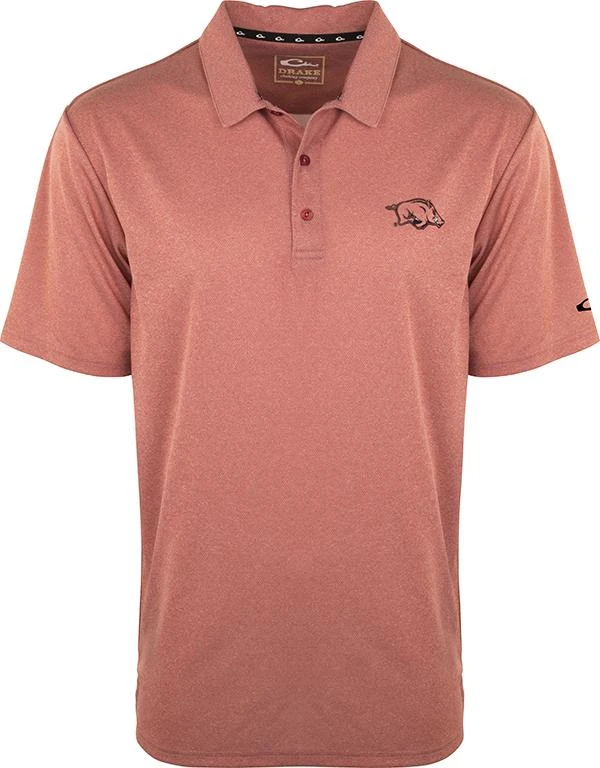 Drake Arkansas Vintage Heathered Polo