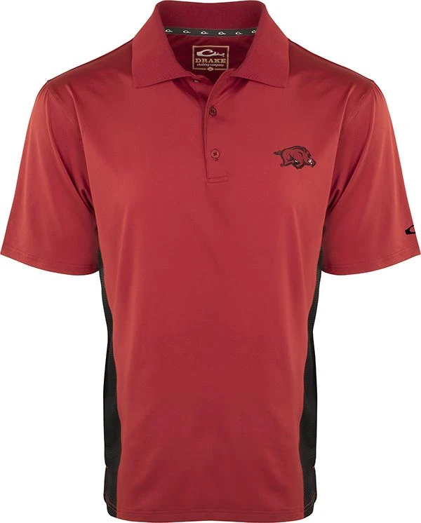 Drake Arkansas Performance Stretch Polo With Mesh Sides