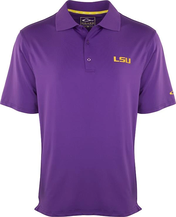 Drake LSU Performance Stretch Polo