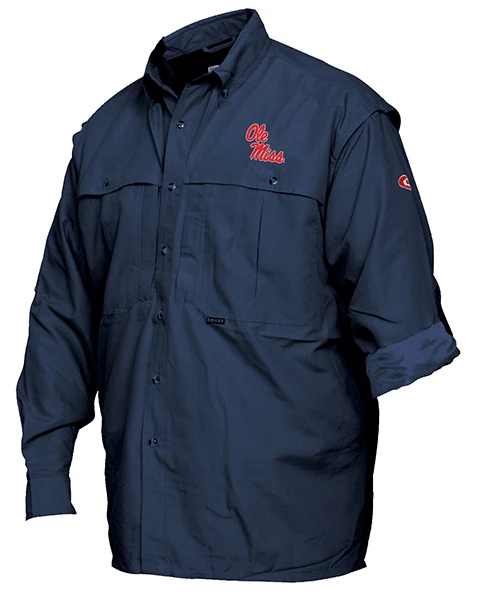 Drake Ole Miss Vented Long Sleeve Wingshooter's Shirt